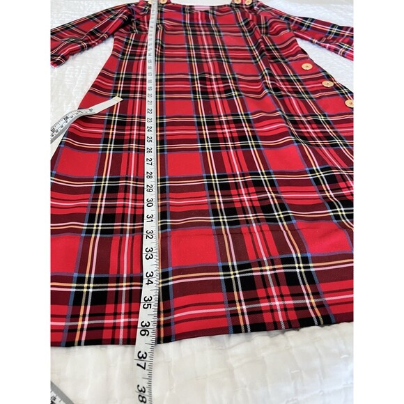 Gretchen Scott Red Plaid Dress Holiday Size XS - Picture 9 of 9